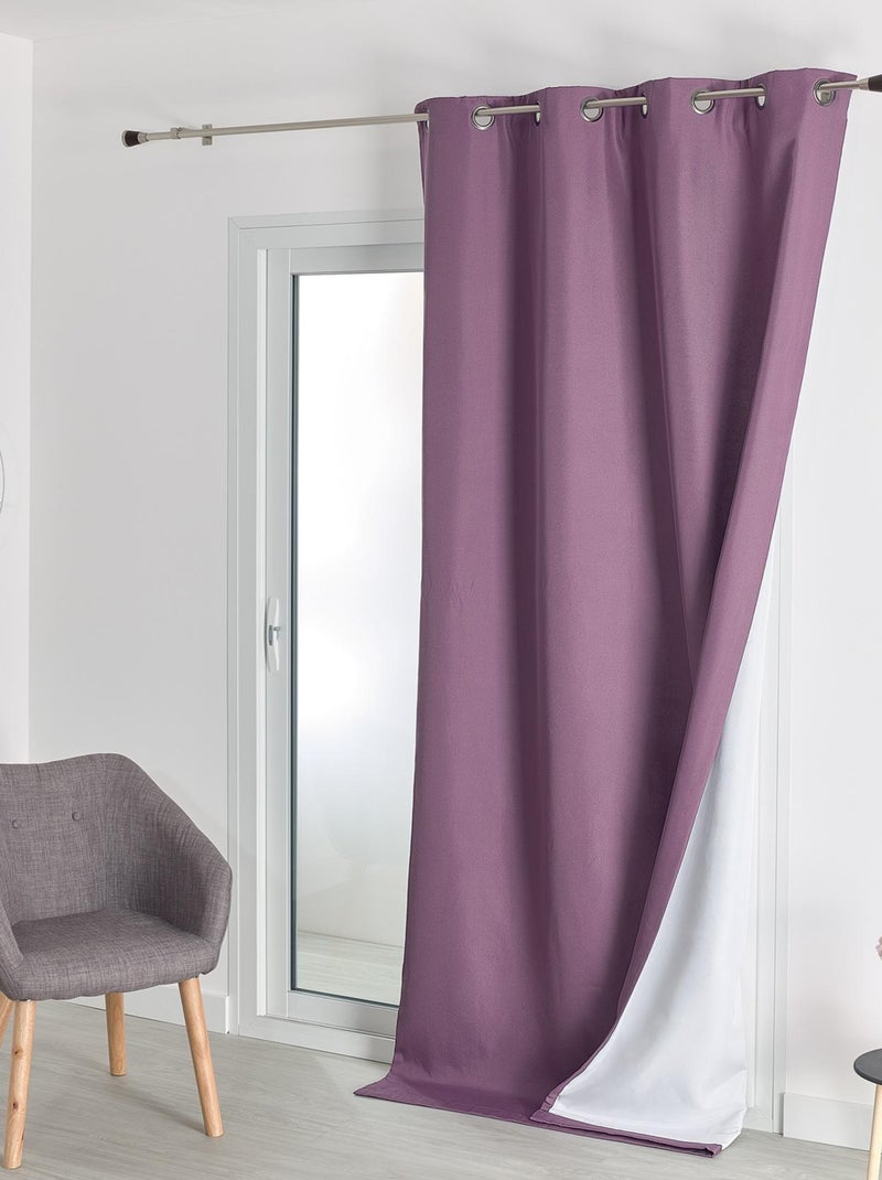 Rideau Isolant Thermique épais et ouatiné Violet prune - Kiabi