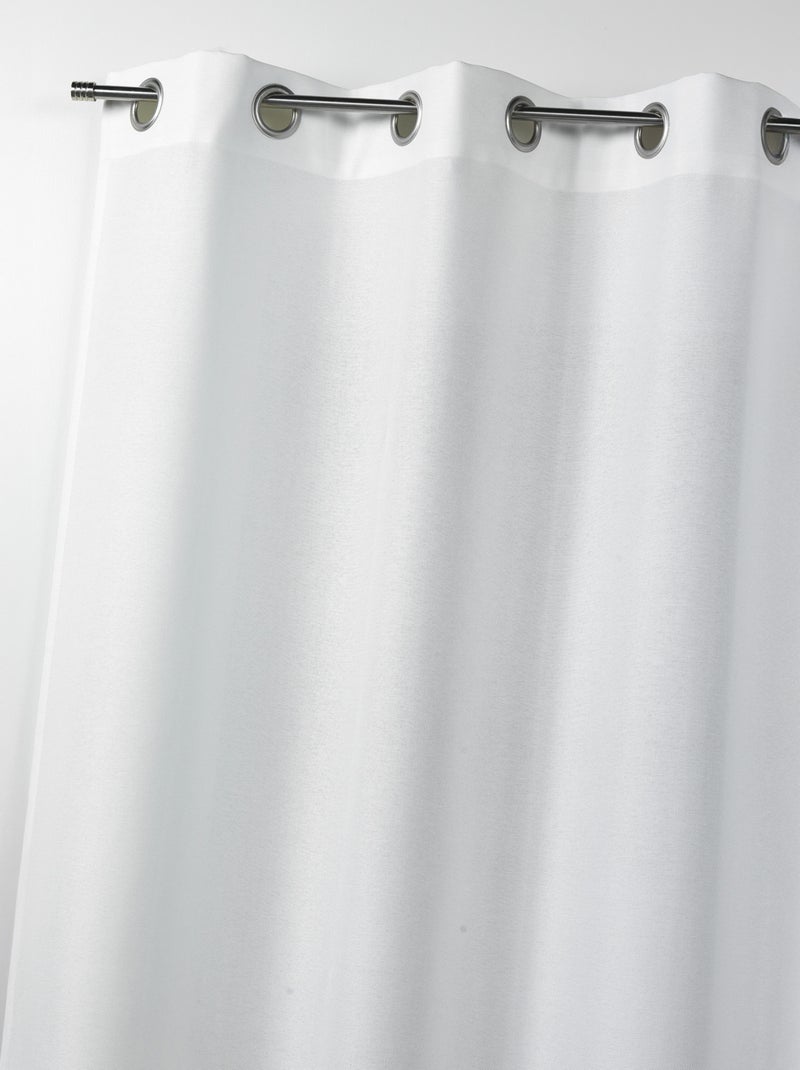 Rideau isolant thermique et phonique  - Effet chiné Blanc cassé - Kiabi