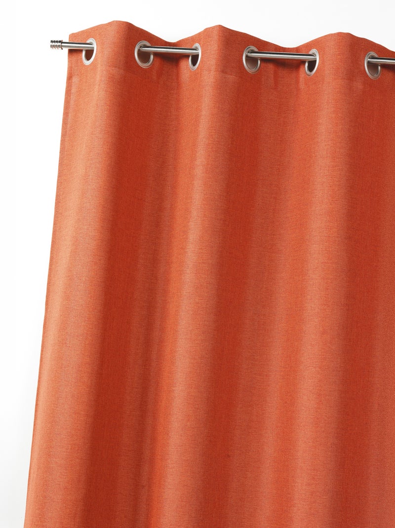Rideau isolant thermique et phonique  - Effet chiné Orange - Kiabi