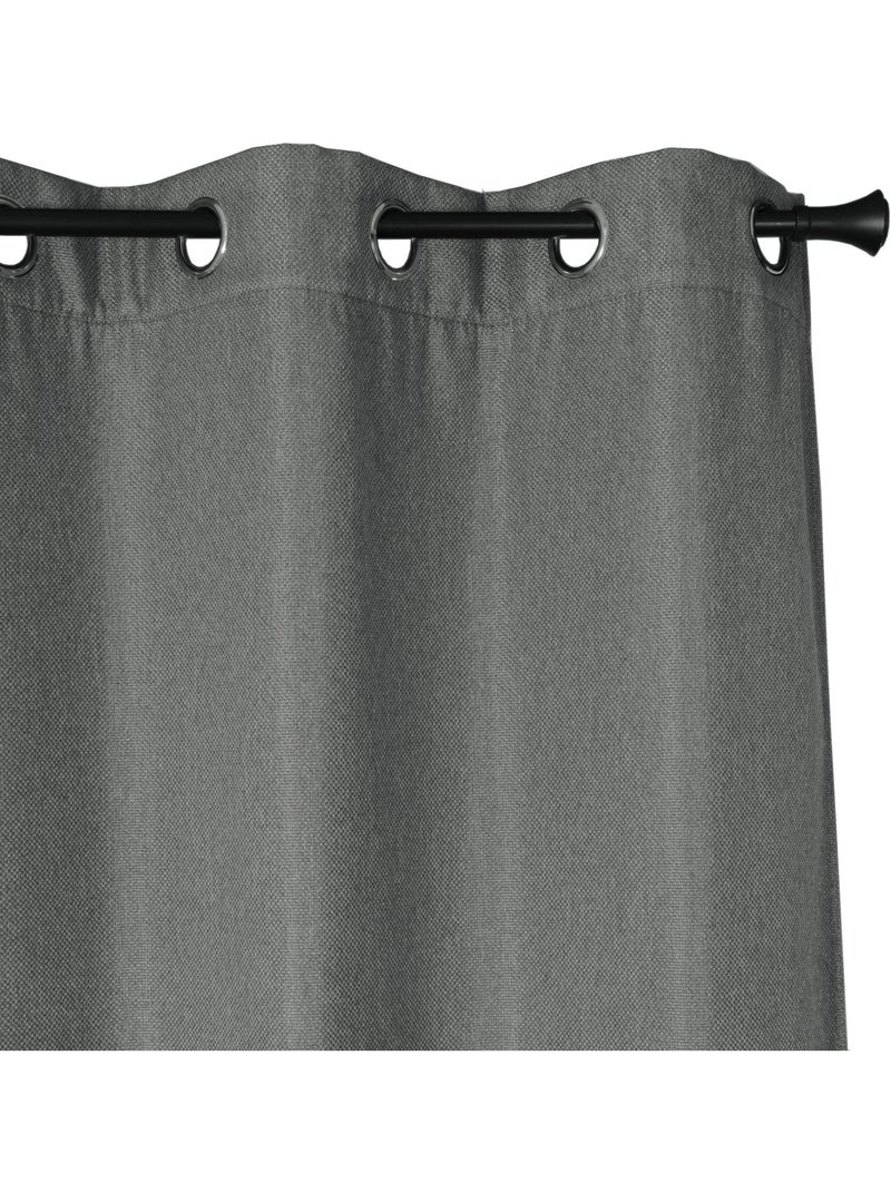 Rideau isolant thermique moderne à œillets 140x240cm, anthracite gris anthracite - Kiabi
