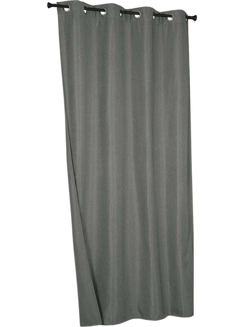 Rideau isolant thermique moderne à œillets 140x240cm, anthracite gris anthracite - Kiabi