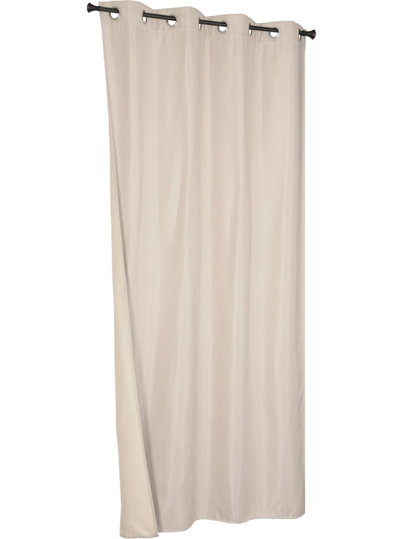 Rideau isolant thermique moderne à œillets 140x240cm, beige Beige - Kiabi