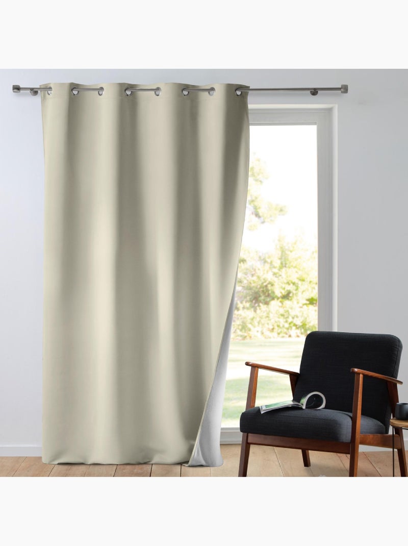 Rideau Isolant Thermique  Uni Beige clair - Kiabi
