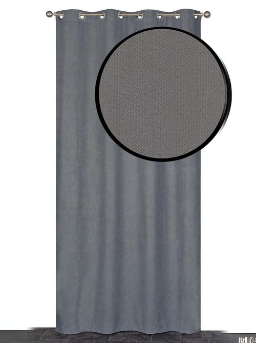 Rideau isolant thermique velours frappé - Kiabi