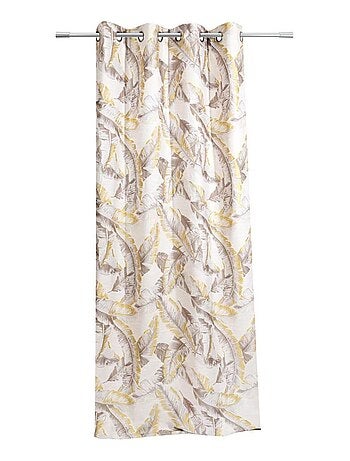 Rideau jacquard 140x250cm jaune "Tropical