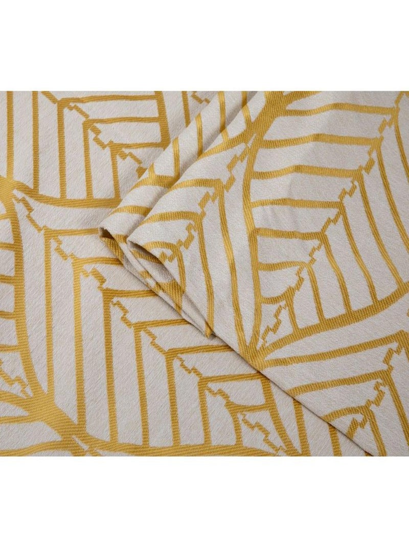 Rideau jacquard 140x260cm "Lisbon" Jaune - Kiabi