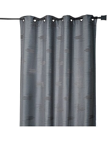 Rideau jacquard à formes géométriques et œillets