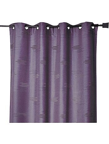 Rideau jacquard à formes géométriques et œillets