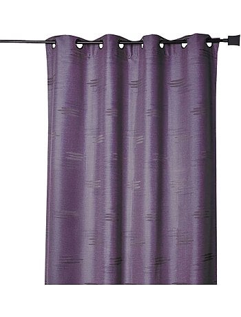 Rideau jacquard à formes géométriques et œillets