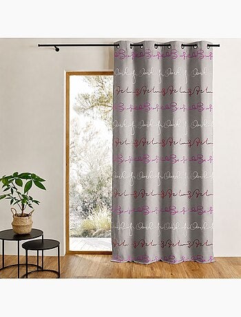 Rideau jacquard à imprimé d’écritures