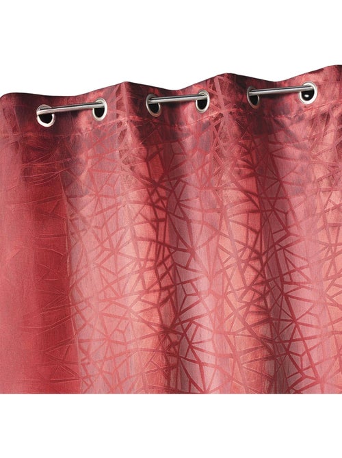 Rideau jacquard à imprimés et rayures verticales - Kiabi Rideau jacquard à imprimés et rayures verticales - Kiabi