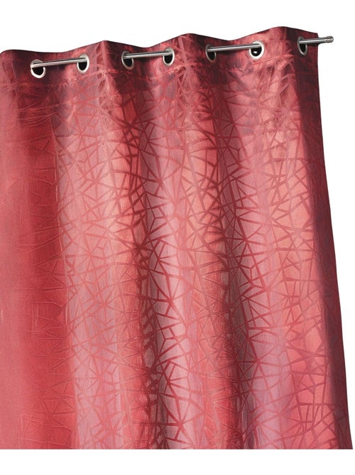 Rideau jacquard à imprimés et rayures verticales - Kiabi Rideau jacquard à imprimés et rayures verticales - Kiabi