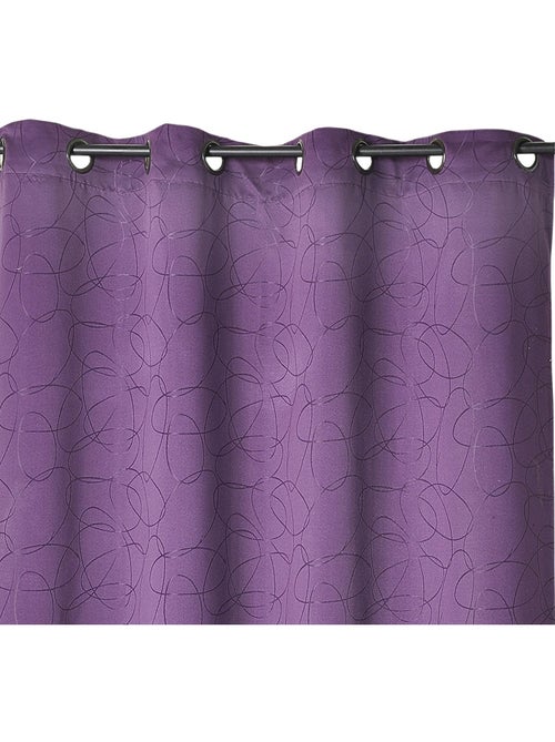 Rideau jacquard à motif géométrique et œillets - Kiabi Rideau jacquard à motif géométrique et œillets - Kiabi