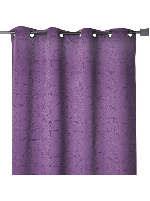 Rideau jacquard à motif géométrique et œillets - Kiabi Rideau jacquard à motif géométrique et œillets - Kiabi