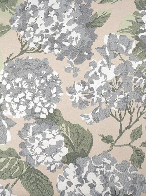 Rideau jacquard à motif hortensia - Kiabi