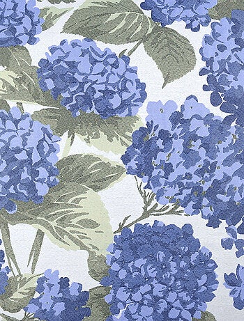 Rideau jacquard à motif hortensia