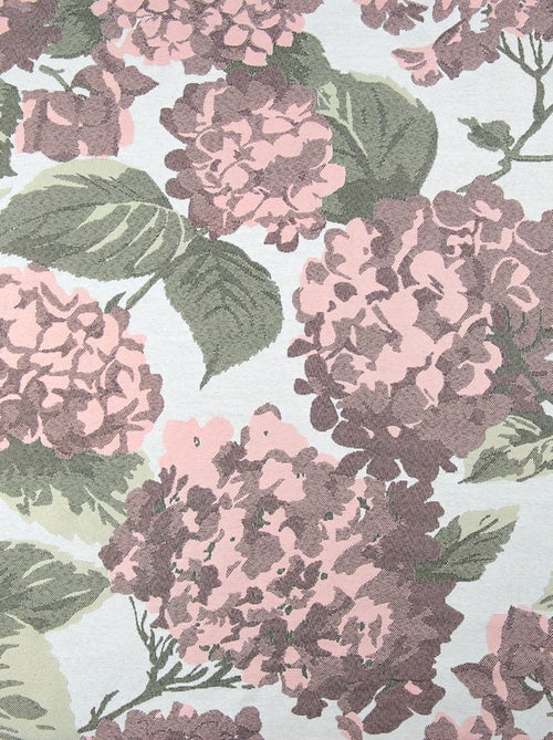 Rideau jacquard à motif hortensia - Kiabi