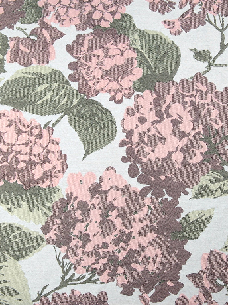 Rideau jacquard à motif hortensia Rose - Kiabi
