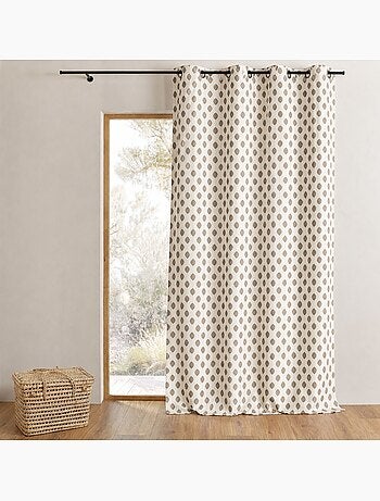 Rideau jacquard à motifs arrondis poids