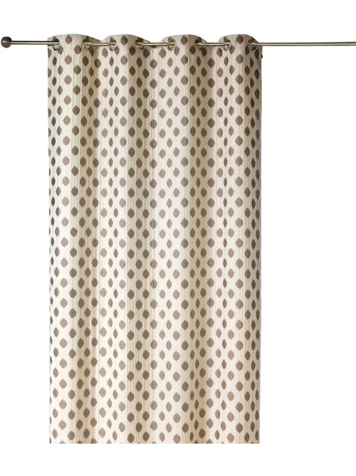 Rideau jacquard à motifs arrondis poids - Kiabi