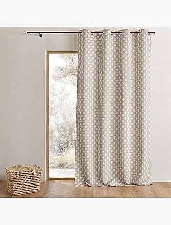 Rideau jacquard à motifs arrondis poids