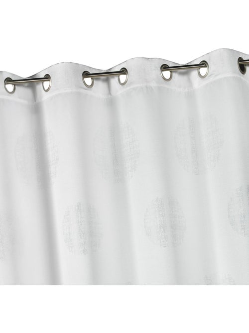 Rideau jacquard à motifs ronds chinés - Kiabi