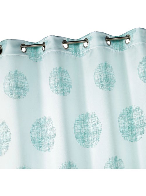 Rideau jacquard à motifs ronds chinés - Kiabi