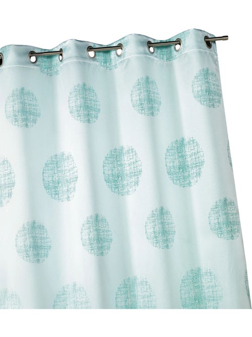 Rideau jacquard à motifs ronds chinés - Kiabi
