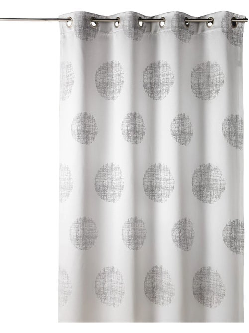 Rideau jacquard à motifs ronds chinés - Kiabi