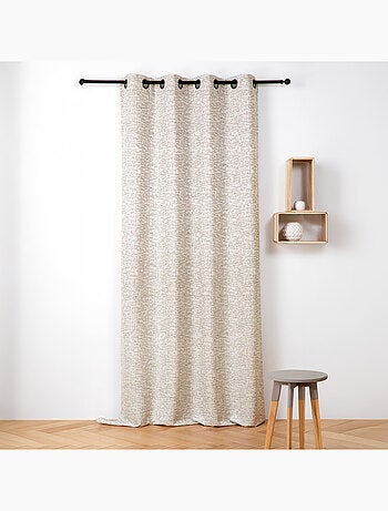 Rideau jacquard à oeillets - Effet tweed