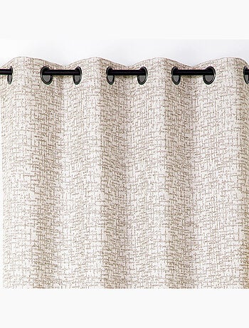 Rideau jacquard à oeillets - Effet tweed