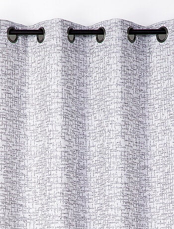 Rideau jacquard à oeillets - Effet tweed