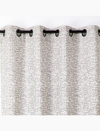 Rideau jacquard à oeillets - Effet tweed