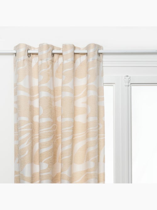 Rideau jacquard à oeillets madini - Kiabi