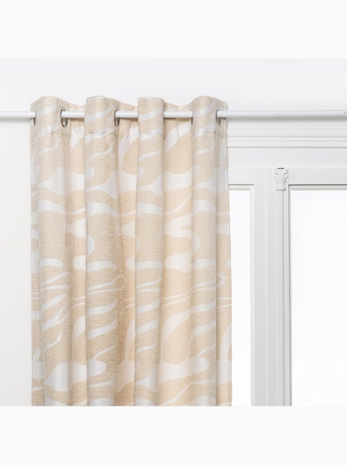 Rideau jacquard à oeillets madini - Kiabi