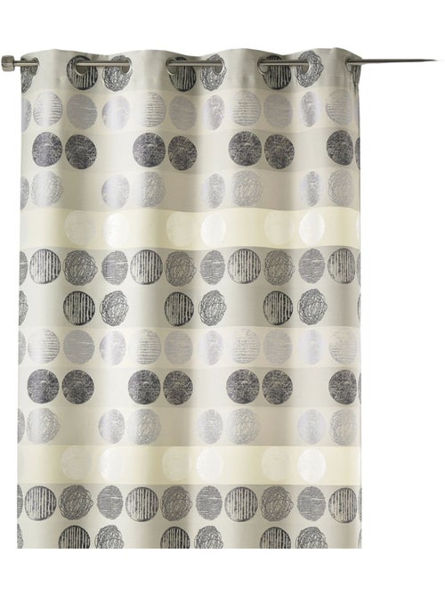 Rideau jacquard à rayures horizontales et pois - Kiabi Rideau jacquard à rayures horizontales et pois - Kiabi