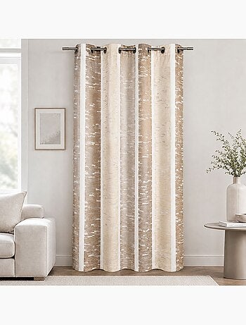 Rideau jacquard à rayures verticales colorées