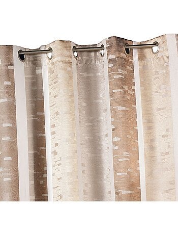 Rideau jacquard à rayures verticales colorées