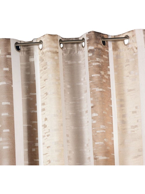 Rideau jacquard à rayures verticales colorées - Kiabi