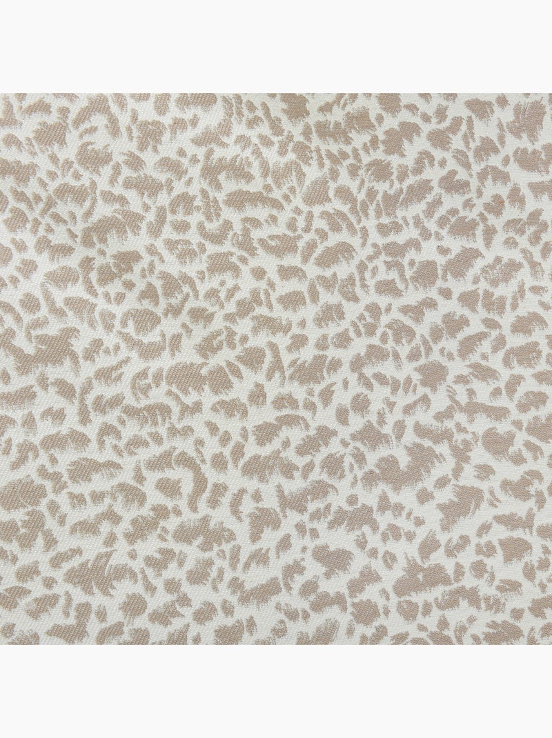 Rideau jacquard abstrait texturé à oeillets Beige - Kiabi
