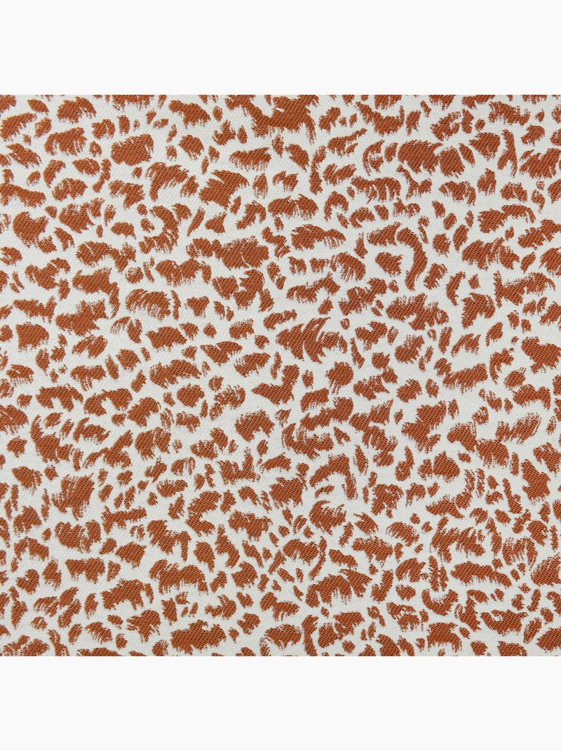 Rideau jacquard abstrait texturé à oeillets Orange - Kiabi