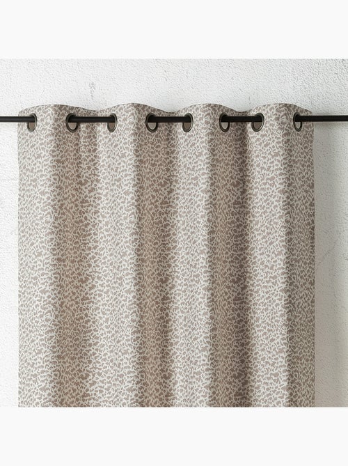 Rideau jacquard abstrait texturé à oeillets - Kiabi