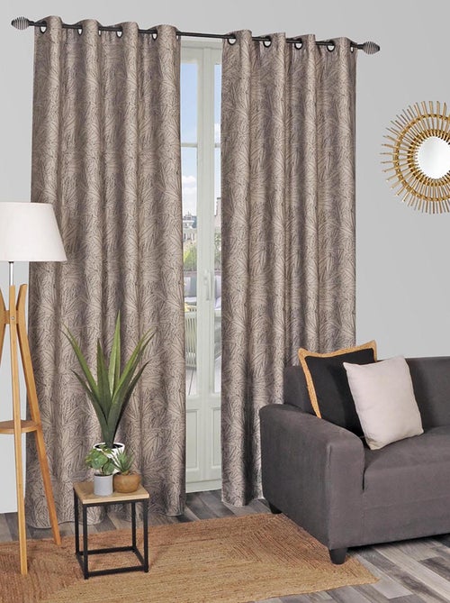 Rideau Jacquard Base Plombée - prêt à Poser. - Kiabi