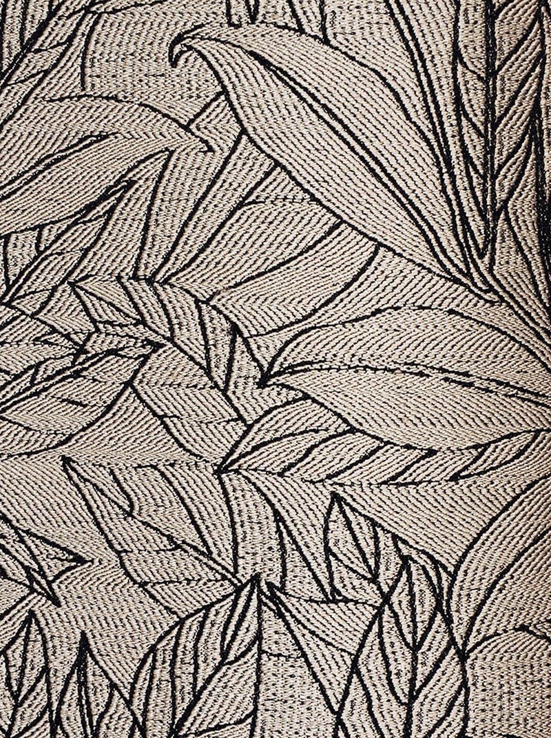 Rideau Jacquard Base Plombée - prêt à Poser. Beige - Kiabi