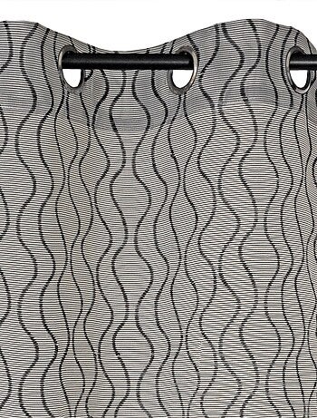 Rideau Jacquard courbes fantaisies - prêt à poser.