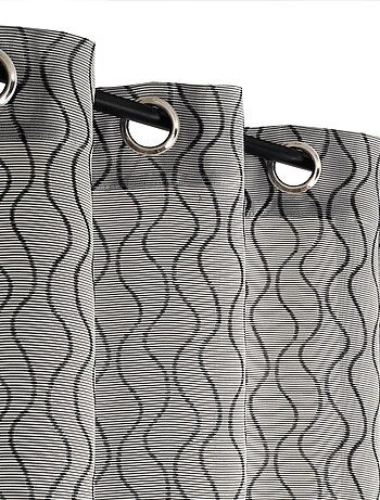 Rideau Jacquard courbes fantaisies - prêt à poser.