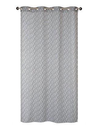 Rideau Jacquard courbes fantaisie - prêt à poser.
