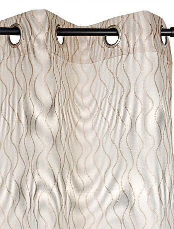 Rideau Jacquard courbes fantaisies - prêt à poser.