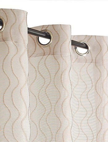 Rideau Jacquard courbes fantaisies - prêt à poser.