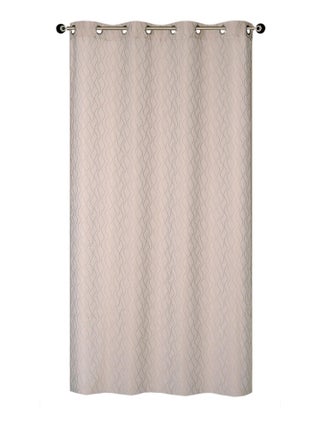 Rideau Jacquard courbes fantaisies - prêt à poser.